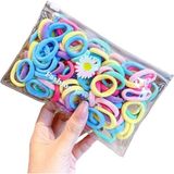 50 Adet Kutulu Lastik Toka Küçük Lastik Toka Küçük Toka Minik Toka Çocuk Tokası Bebek Tokası - Standart - Karışık