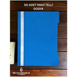50 Adet Mavi Telli Dosya **türk Malı** 1.kalite Plastik Malzeme