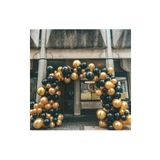 50 Adet Parti Balonu Metalik Gold -Pastel Siyah Metalik Balon