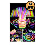 50 Adet Parti Eğlence Doğum Günü Parlayan Fosforlu Neon Renkli Eklenebilen Çubuklar