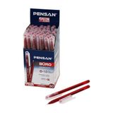 50 ADET PENSAN BÜRO KIRMIZI TÜKENMEZ KALEM M-MEDİUM - 1.0MM UÇ (5250)