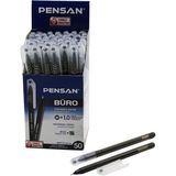 50 Adet Pensan Büro Siyah Tükenmez Kalem M-Medium - 1.0mm Uç (3791)