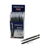 50 Adet Pensan Büro Siyah Tükenmez Kalem M-Medium - 1.0Mm Uç (5433)