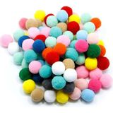 50 Adet - Ponpon, 20 Mm, Renkli Ponpon, Peluş Ponpon