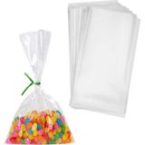 50 Adet Premium Kalite Şeffaf Jelatin Poşeti - Pastanya ve Kurabiye İçin - 10 x 20 cm