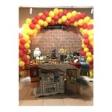 50 Adet Sarı Kırmızı Balon konsepti ve 5 mt balon Zinciri