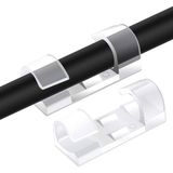 50 Adet Şeffaf Kablo Tutucu Klips Seti – Güçlü Yapışkanlı Kablo Sabitleyici, Masa ve Duvar İçin Kablo Düzenleyici, USB ve Şarj Kablosu Klipsi TV Arkası için Kablo Tutucu Ev Ofis İş Yeri
