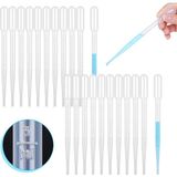 50 Adet Şeffaf Pastör Pipeti - 3 ml, Laboratuvar ve Güzellik Kullanımı için Uygun, Düz Desenli