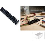 50 Adet Siyah Plastik Sıra Klemens (4887) Midastech - 1 - Renkli