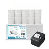 50 Adet Termal Adisyon Rulosu 80x80 mm, Garantili Net 80m Uzunluk, Premium 48gsm BPA Free Yazar Kasa & POS Rulosu