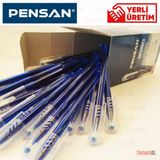 50 Adet Tukenmez Kalem Buro Pensan Buro 2270 1''0 Mm Mavi