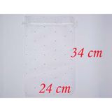 50 Adet Tül Kese 24X34 Cm. Organze Kese Seccade ve Havlu Kesesi - Beyaz - 24 x 36 cm