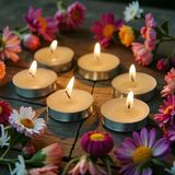 50 Adet Yuvarlak Beyaz Tea Light Mum Beyaz Mum Tealight Mum Yılbaşı Mumları Romantik Dekor Süsleme