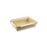 50 AdetKapaklı Kraft Yemek Kabı Lunch Box 1200ML