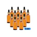 50 Cc Cam Damlalıklı Amber Şişe [50 Cc=50ml X 12 Adet] / Ecza Şişesi / Dropper Şişe