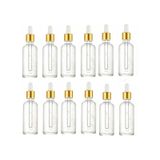 50 Cc Cam Damlalıklı Şeffaf Şişe 50 Cc 50ml X 12 Adet / Ecza Şişesi / Dropper Şişe Şeffaf Cam Şeffaf