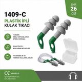 50 Çift | Starline 1409-C Plastik Ipli Kulak Tıkacı | Tekrar Kullanılabilir | Tpe Malzeme | En 352-2 | Saklama Kutulu - 100 Adet