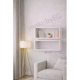 50 Cm 2Li Mat Beyaz Lake Mdf Gizli Bağlantı Duvar Rafı