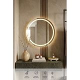 50 Cm Kumlamalı Led Ayna, Banyo, Antre, Salon, Dekoratif Gün Işığı Duvar Aynası