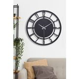 50 Cm Metal Malzeme Akar Saniye Sessiz Mekanizma Dekoratif Duvar Saati