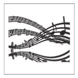 50 cm Müzik Notası Folyo Sticker