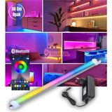 50 cm Opak 256 Renk Bluetooth Kontrol Rgb Çubuk Şerit LED Renk Değiştiren LED Işık SB-6543 - Çok Renkli