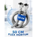 50 Cm Paslanmaz Çelik Örgülü Flex Hortum 3/8'X3/8' - Klozet Ve Taharet Musluğu Için Dayanıklı Bağlantı Hortumu 5,0 3 Değerlendirme
