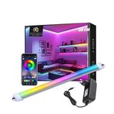 50 cm Şeffaf 256 Renk Bluetooth Kontrol Rgb Çubuk Şerit LED Renk Değiştiren LED Işık SB-6543