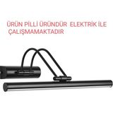50 cm Siyah Pilli Aplik Ayna Üstü ve Tablo Aydınlatması - 3000K - Gün Işığı