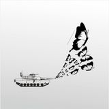 50 cm Tank Ve Kelebek Folyo Sticker