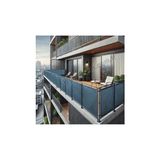 50 cm x 3m Antrasit Pvc Su Geçirmez Balkon Demiri Korkuluk Çit Branda, PVCBALKONB001006M - 10 cm