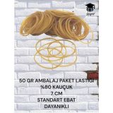 50 gr Sarı Ambalaj Paket Lastiği %80 Kauçuk 7 cm Standart Ebat Dayanıklı Parça