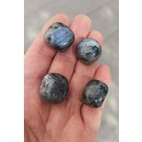 50 Gram Larvikite Taşı Tamburlu Parçalar Siyah Labradorit 664