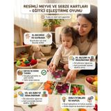 50 Kartlı Resimli Meyve Ve Sebze Eğitici İngilizce Destekli Zeka Oyuncak Kart Oyunu