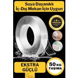 50 Kg Çift Taraflı Ekstra Güçlü Çok Amaçlı Tamir Silikon Bant Dış Mekan Montaj Bandı 18 Mm X 2 Mt