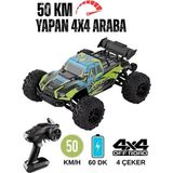 50 Km Hız Yapan Elektrikli Araba Uzaktan Kumandalı 4x4 Arazi Aracı Off-Road Araba - Yeşil