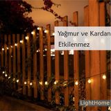 50 Led 7 Metre Sarı Opak Solar Led Işık Güneş Enerjili Bahçe Teras Balkon Ağaç Lambası Aydınlatması