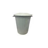 50 Lt Kapaklı Büyük Boy Dayanıklı Plastik Çöp Kovası - Gri