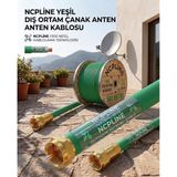 50 m rg6 u/4 u Uydu Çanak Anten Kablosu Yeşil Dış Ortam
