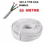 50 Metre 3X1.5 Mm Cca Ttr Çok Telli Elektrik Kablosu