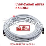 50 Metre 50 M Uydu Çanak Anten Kablosu Merkezi Sistem Uyumlu Uçları Takılı