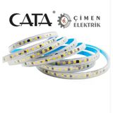 50 Metre Cata Ct 220V 10 Cipli Yapiskanli Beyaz Serit Led