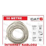50 metre mt m cat 6 internet kablosu ethernet lan patch kablo ağ
