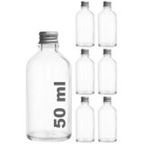50 Ml Gümüş Metal Kapaklı Hediyelik Shot Şişesi 50 Cc Kolonya