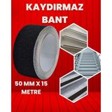 50 mm x 15 Metre Kendinden Yapışkanlı Kaydırmaz Bant - Metal, Ahşap, Beton Merdiven Güvenlik Bandı (5 Cm) - 2 Adet