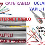 50 MT METRE HAZIR CAT6 BİLGİSAYAR MODEM KABLOSU HAT LİNE