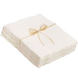 50 Yaprak Suluboya Kağıdı 6 x 8 inç, 300 GSM Deckled Kenar Kağıdı Kaba/Dokulu El Yapımı Kağıt Suluboya, Düğün Davetiyeleri, Kartlar, El Sanatları için Pamuk Kağıt