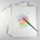 50 Yaprak Suluboya Kağıdı Beyaz Soğuk Pres (300GSM, 8.5x11)