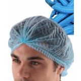 500 Adet Cerrahi Mavi Tela Nonwoven Akordeon Bone 52 Cm Çift Lastikli Saç Bonesi