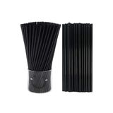 500 Adet Kalın Frozen Pipet Siyah Pipet 22 cm 7 mm Düz Pipet